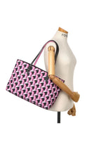 Monogram Shopper Pink Black