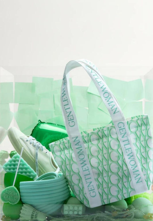 Monogram Tote Bag Green