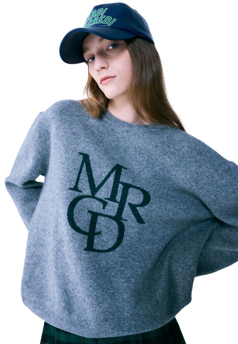 MRCD Knit Pullover Grey Deep Green