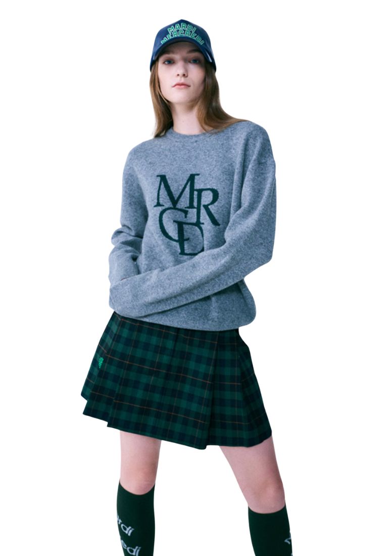 MRCD Knit Pullover Grey Deep Green
