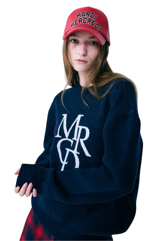 MRCD Knit Pullover Navy Ivory