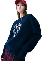 MRCD Knit Pullover Navy Ivory