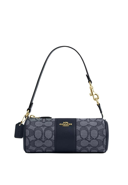 Nolita Barrel Bag In Signature Jacquard Midnight Navy
