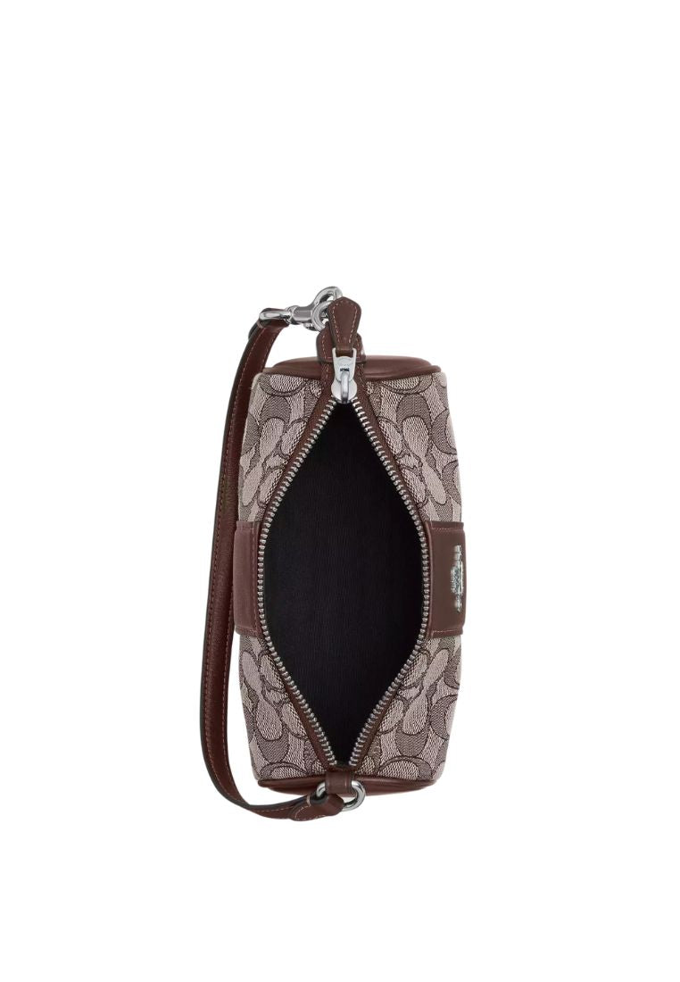 Nolita Barrel Bag In Signature Jacquard Oak Maple