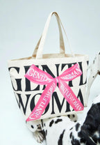 Old School Ribbon Sparkle Tote Bag