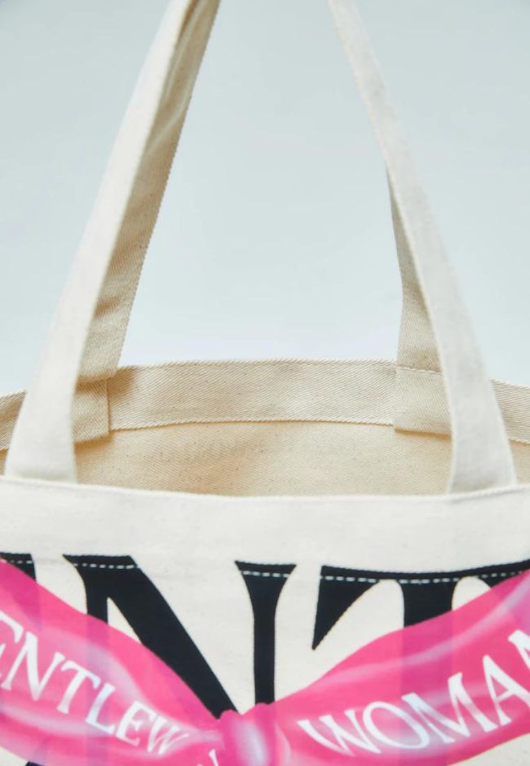 Old School Ribbon Sparkle Tote Bag