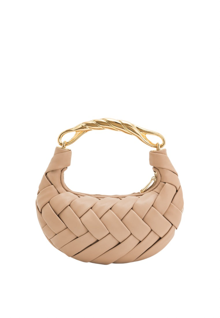 Orla Weave Handbag - Almond