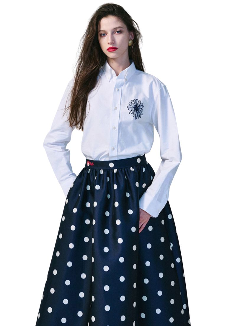 Oxford Shirt White Navy