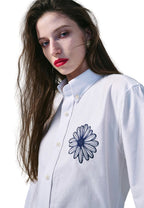 Oxford Shirt White Navy