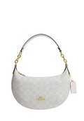 Payton Hobo In Signature Canvas Glacier White