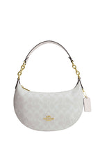 Payton Hobo In Signature Canvas Glacier White