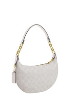 Payton Hobo In Signature Canvas Glacier White