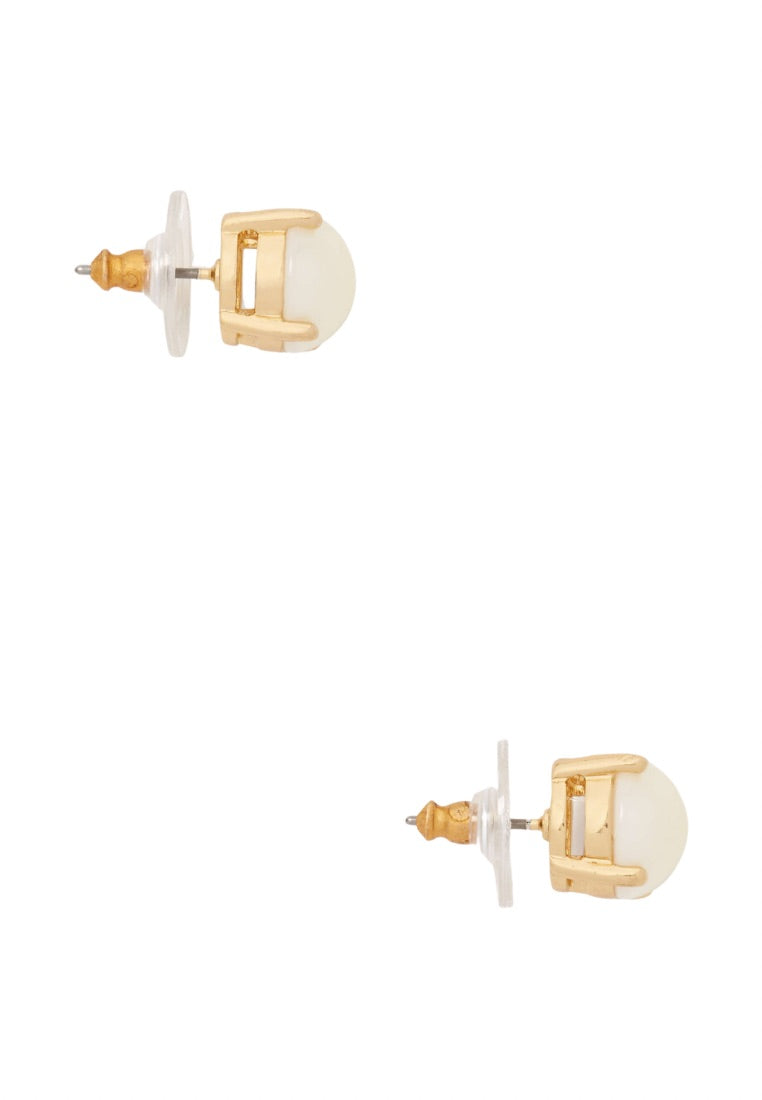 Pearl Gumdrop Studs Cream