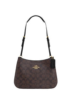 Penelope Shoulder Bag In Signature Canvas Brown Black