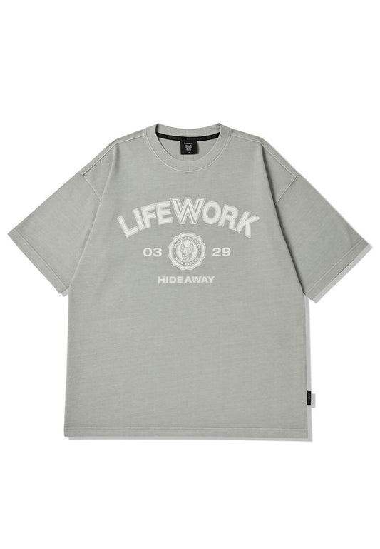 Pigment Varsity T-Shirt Light Grey