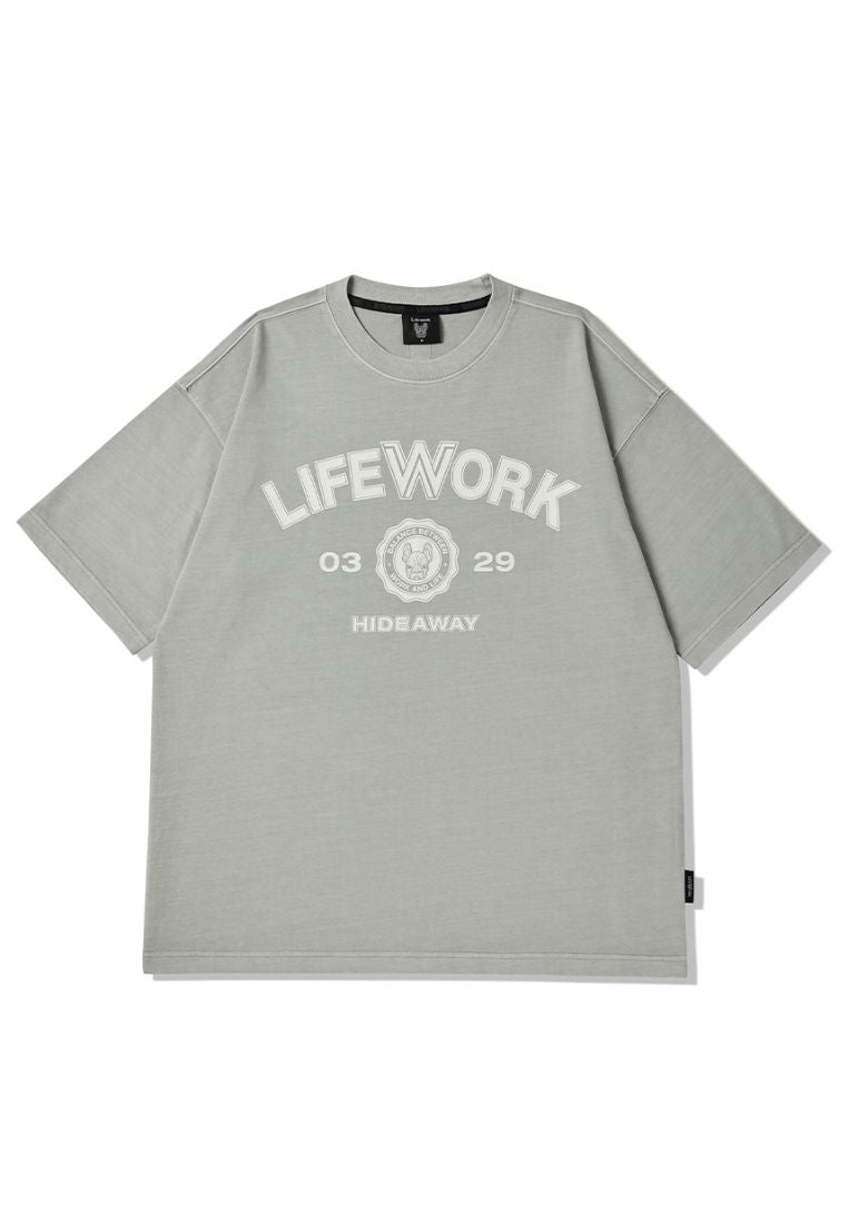 Pigment Varsity T-Shirt Light Grey