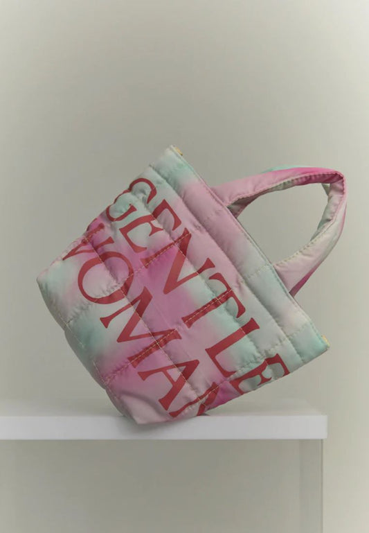 Pink Ombre Small Puffer Bag