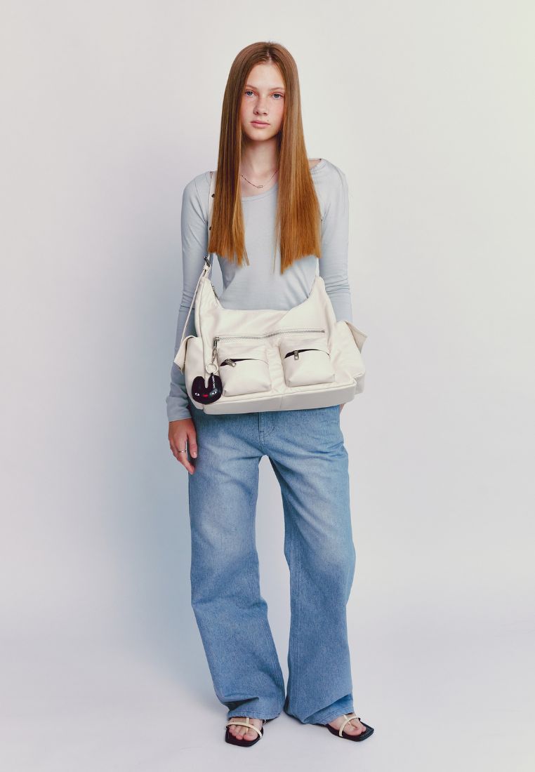 Pocket Mug Bag L Nappa Ivory