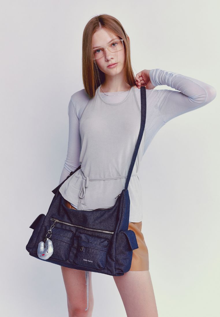 Pocket Mug Bag L Raw Denim