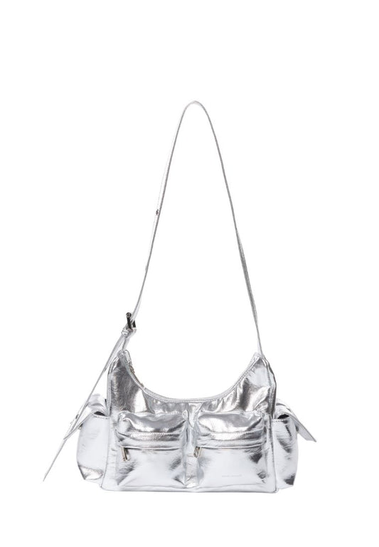 Pocket Mug Bag M Nappa Silver