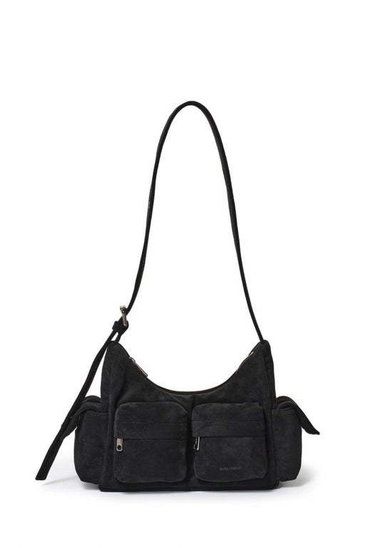 Pocket Mug Bag M Suede Black