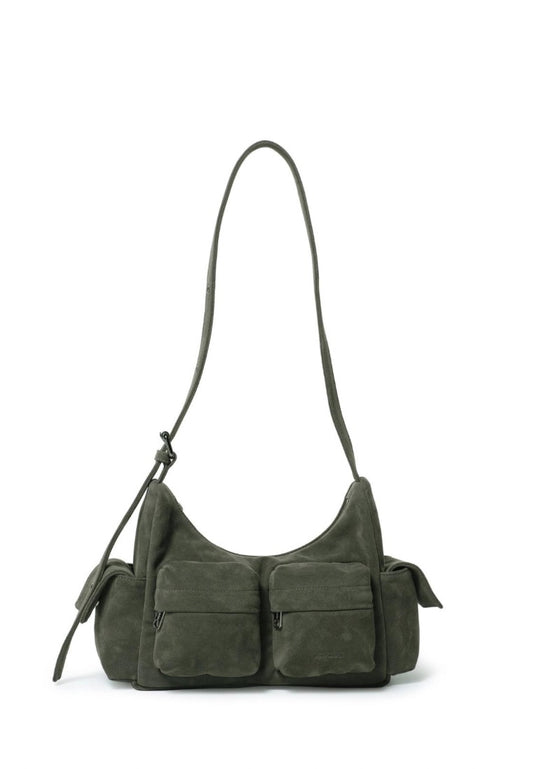 Pocket Mug Bag M Suede Khaki