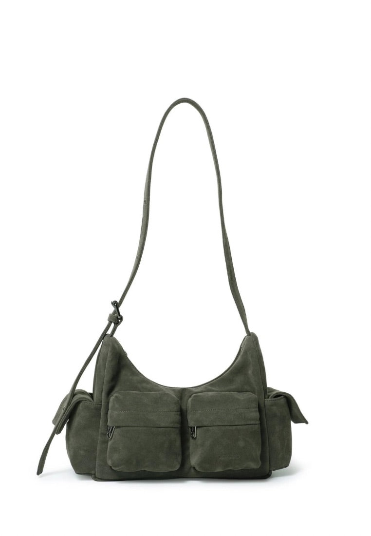 Pocket Mug Bag M Suede Khaki