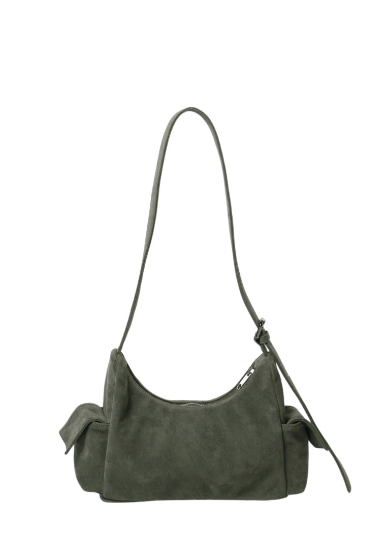 Pocket Mug Bag M Suede Khaki
