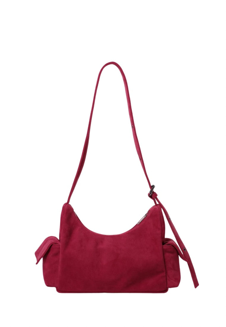 Pocket Mug Bag M Suede Red