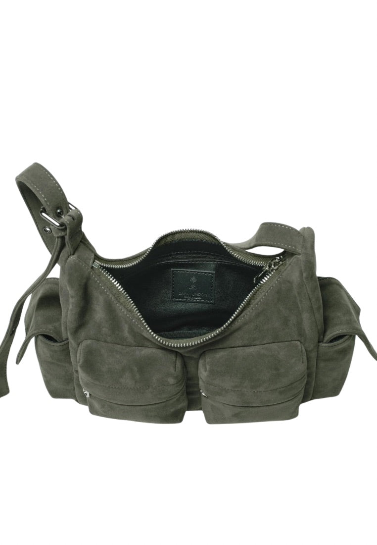 Pocket Mug Bag M Suede Khaki
