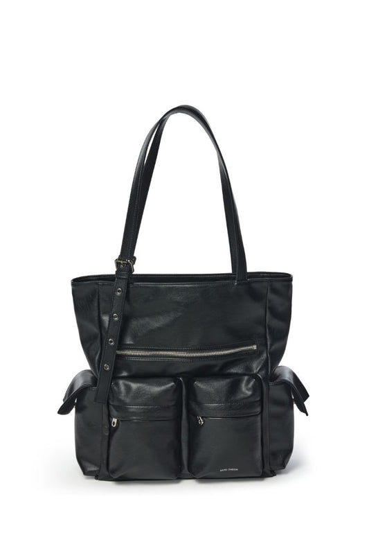 Pocket Shopper Bag L Nappa Black