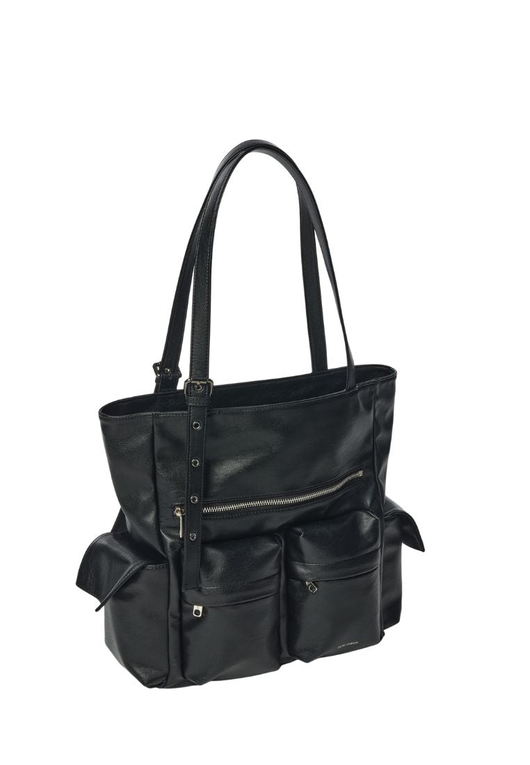 Pocket Shopper Bag L Nappa Black