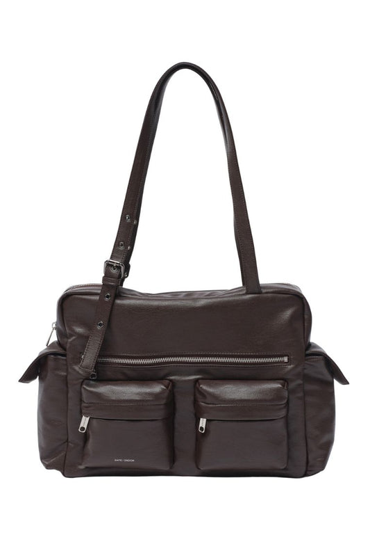 Pocket Utility Bag L Nappa Chocolate