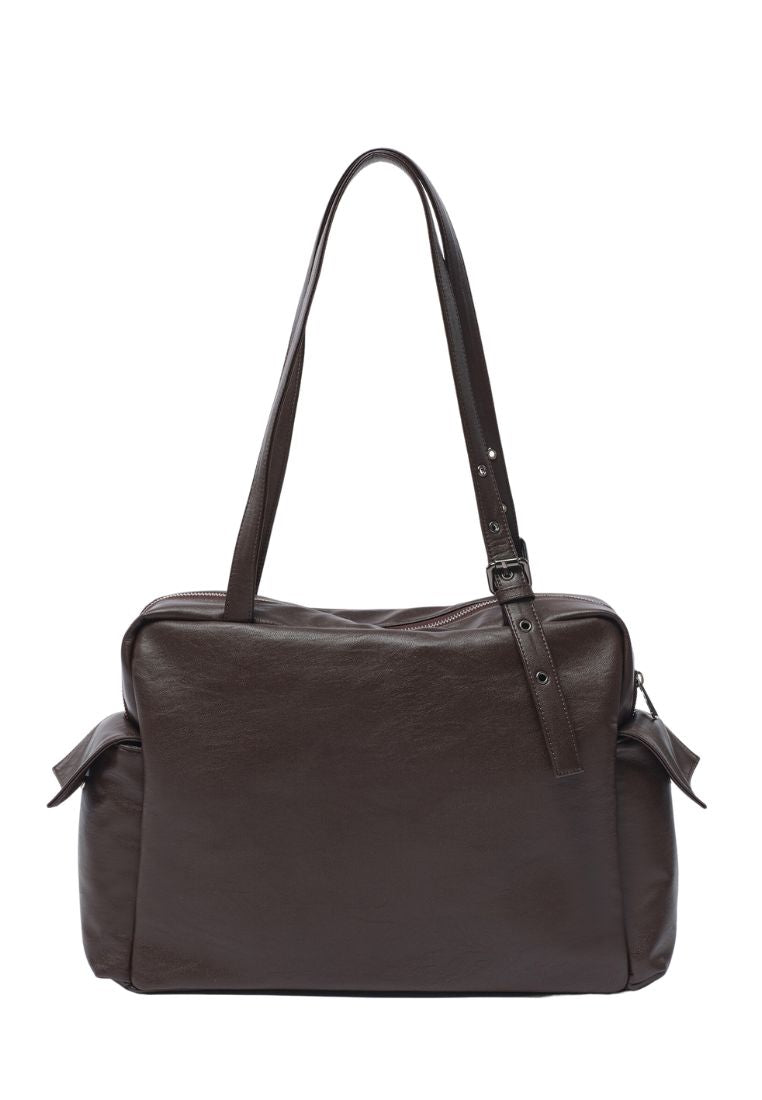 Pocket Utility Bag L Nappa Chocolate