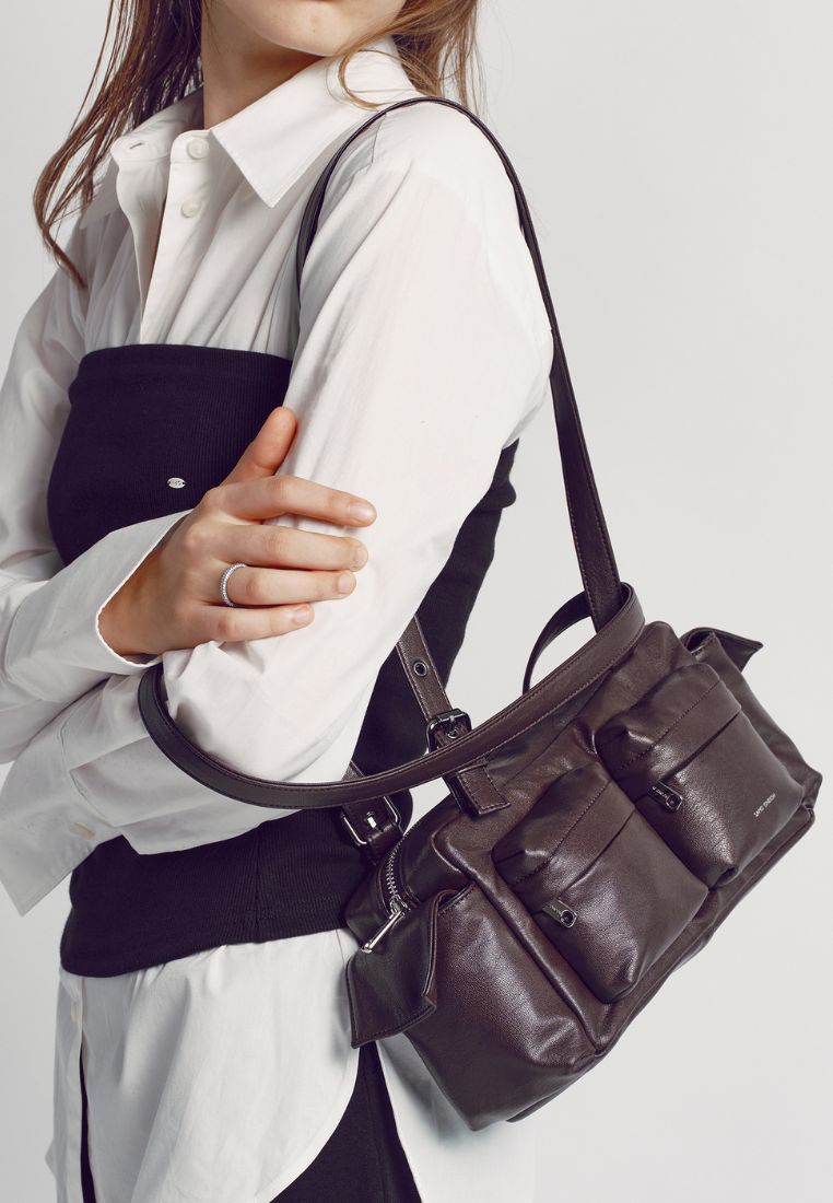 Pocket Utility Bag M Nappa Chocolate