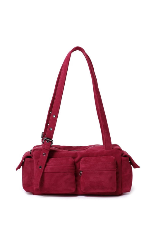 Pocket Utility Bag M Suede Red