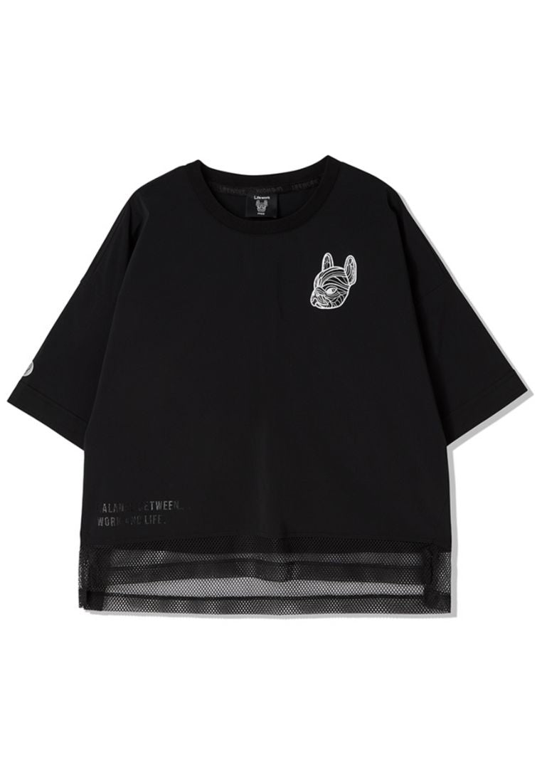 Point Mesh T-Shirt Black