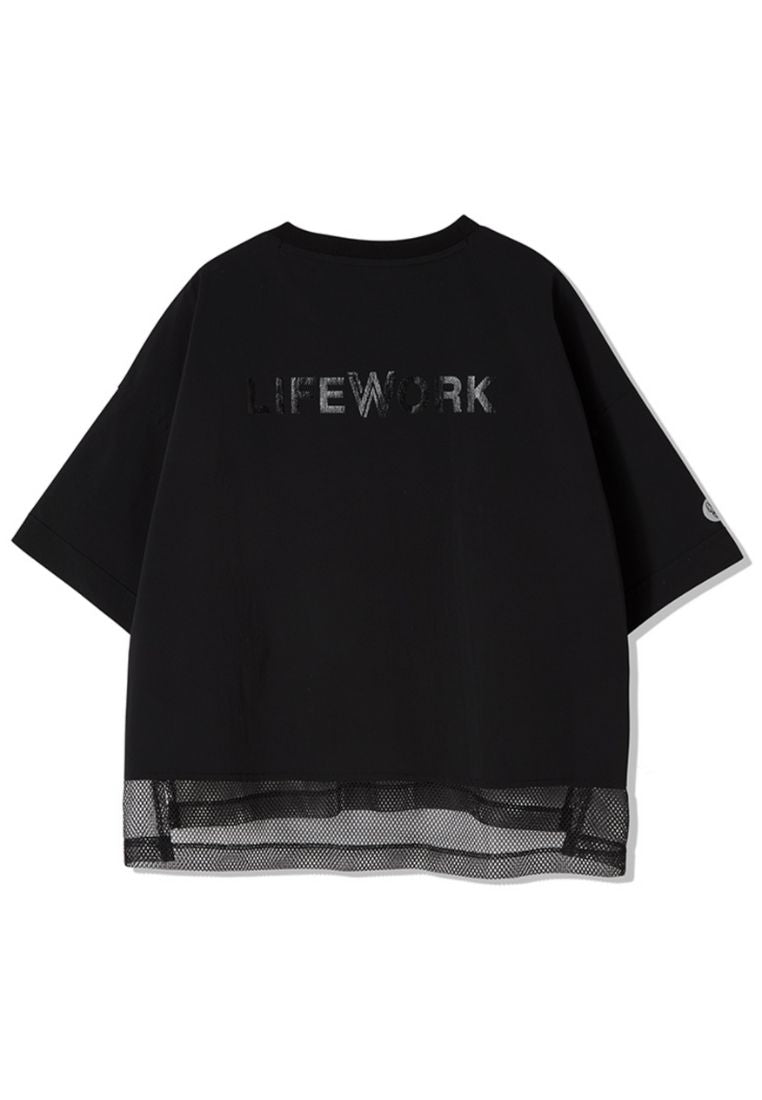 Point Mesh T-Shirt Black