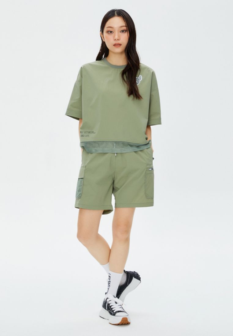 Point Mesh T-Shirt Light Khaki