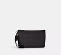 Pouch In Signature Canvas Gunmetal Charcoal Black