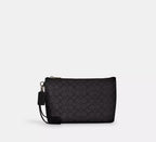 Pouch In Signature Canvas Gunmetal Charcoal Black