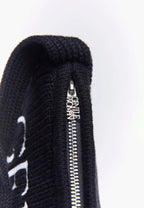 Preppy Knit Shoulder Bag Black