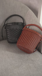 TWIG BASKET TOTE BAG dried tan