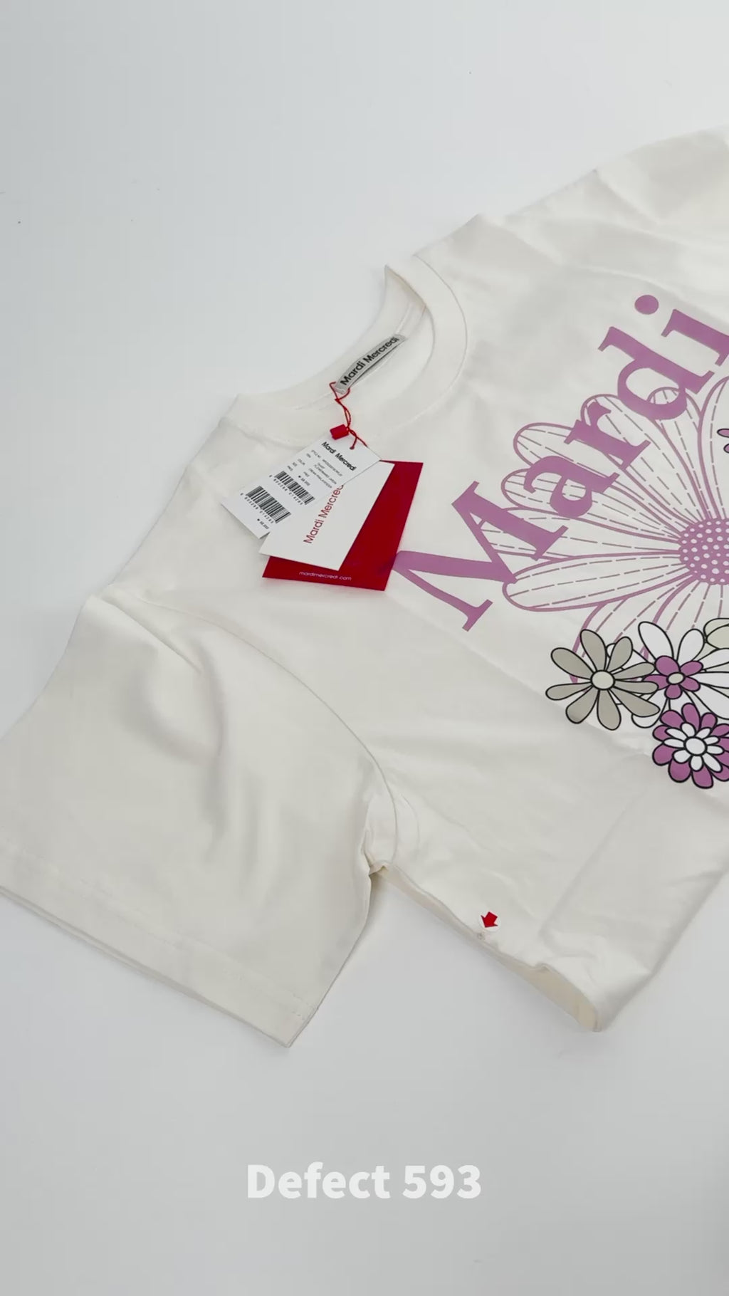 Tshirt FLOWERMARDI JARDIN Cream Pink Lavender