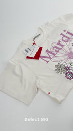 Tshirt FLOWERMARDI JARDIN Cream Pink Lavender