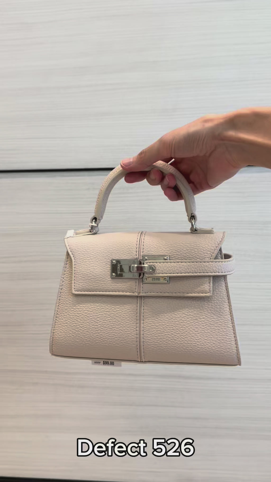 Elise Top Handle Bag - White
