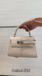 Elise Top Handle Bag - White