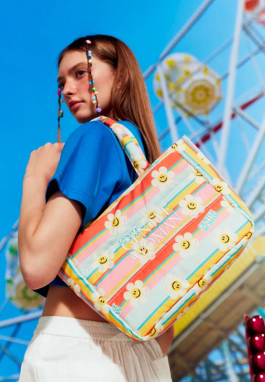 Rainbow Crush Puffer Tote