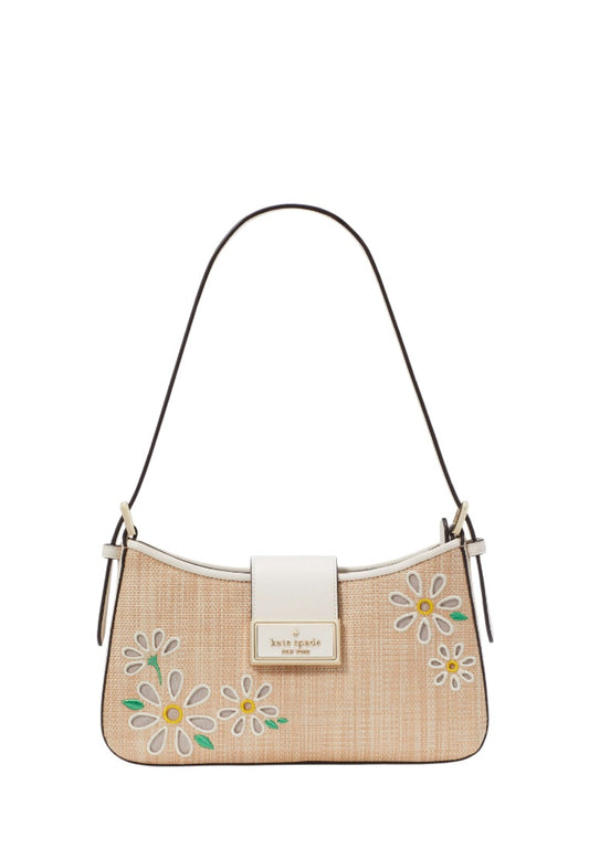 Reegan Daisy Straw Small Shoulder Bag Meringue Multi