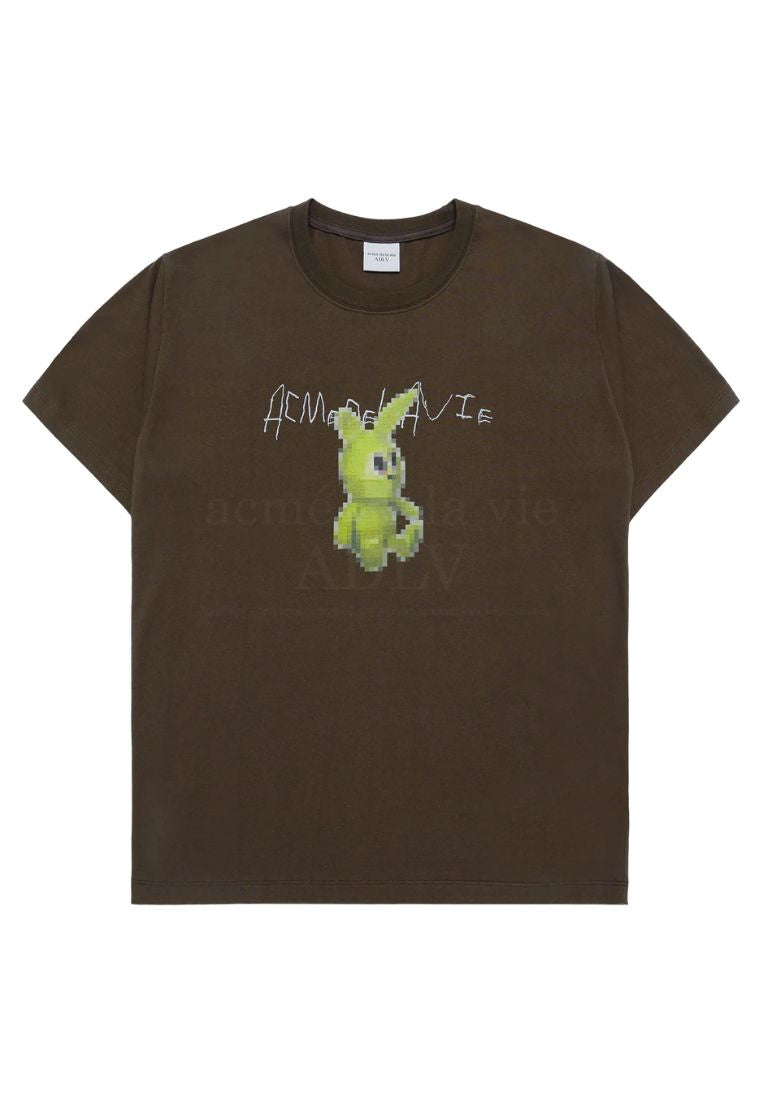 Retro Rabbit Short Sleeve T-Shirt Brown
